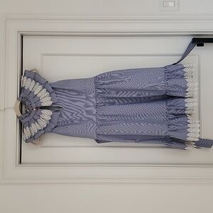 Beautiful one of a kind Ted Baker dress. So much detail. Lace, flair, pockets.